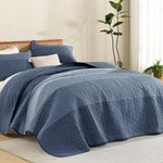Sapphire Blue Oversized Queen Quilt Set - 3 Piece Lightweight Bedding. Fixed Price $99.99.