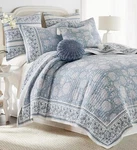 Levtex Home Adare Blue Reversible Quilt & Sham Set Full/queen Cotton 100%. Fixed Price $90.00.