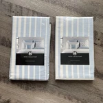 Hotel Collection Sea Stripe King Pillow Shams Set Of 2 Blue White Linen Blend. Fixed Price $39.99.