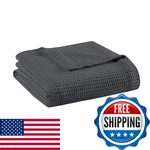 Madison Park 100 Cotton Blanket Trendy Woven Waffle Weave Design All Season. Fixed Price $80.10.
