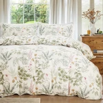 King Cotton Floral Comforter Set 3 Piece Green Botanical Bedding Reversible. Fixed Price $145.65.