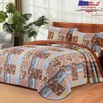 Patchwork Quilt Set Lightweight Bedding 3 Pieces Bohemian Coverlet Cozy New. Fixed Price $38.78.