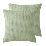 Levtex Home Mills Waffle Collection Euro Set Of Shams Sage Green 26. Fixed Price $69.99.