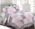 Lovett Real Patchwork 100%COTTON Quilt Set, Bedspread, Coverlet. Fixed Price $62.99.