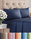 Inch Twin Xl Sheet Set 4 Piece Navy Blue 8-16 Comfy Breathable Cooling Hotel. Fixed Price $51.99.