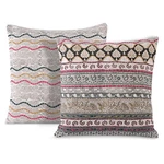 Ridhi Hand Block Print Soft Grey Natural Beige Cotton Tnt Cushion Cover 1.... Fixed Price $53.84.