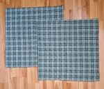 Laura Ashley Cotton Blue Plaid Quilted Euro Pillow Shams Cottage 26"X Nwot. Fixed Price $27.99.