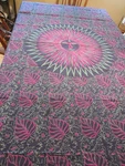 ""leaf Design Cotton Tapestry - Bed Spread"" Batik India New Boho. Fixed Price $14.89.