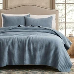 100% Cotton Queen Size Quilt Set Textured Like Linen 3 Pieces Lightweight Wdcozy. Fixed Price $114.99.
