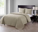 Vcny 3PC King Caroline Embossed Floral Quilt Set Taupe: Hypoallergenic,. Fixed Price $34.99.