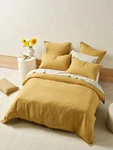Linen House Connie Quilt Cover Set (saffron) - King. Fixed Price $262.41.