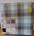 Nip Park Smith Coverlet Sarasota 100% Cotton 90 X Full Queen Blue Brown Plaid. Fixed Price $25.00.