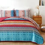 Wongs Bedding Boho Stripe Quilt Set Lightweight Microfiber All Season Bedspread. Fixed Price $47.99.