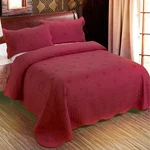 Oliven 3 Pcs Burgundy Embroidered Quilts Full/queen Size Floral Bedspread Sof.... Fixed Price $38.54.
