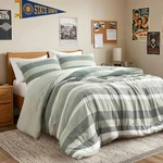 Full/queen Size Comforter Set Sage Green - 3 Pieces Modern Striped Quilt Bedding. Fixed Price $100.99.