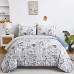 Dobuyly Blue Quilt Queen Size Floral Botanical Bedding Set 3 Piec.... Fixed Price $42.48.