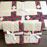 Pottery Barn Larkin Handcrafted Full/queen Quilt & Sham Set Windowpane/americana. Fixed Price $249.00.