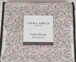 New King 100% Cotton Percale Crisp Cool Sheet Set Laura Ashley Pink Loveston. Fixed Price $86.34.