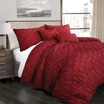 MSRP$300LUSH Decor Ravello Pintuck Vintage Chic 5 Piece Comforter Set Full/queen. Fixed Price $139.00.