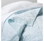 New Simply Shabby Chic Cottage Linen Blend Blue Crochet Lace Trim Quilt - King. Fixed Price $499.99.