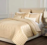 $750 Donna Karan Home Hammered Silk Blend Queen Quilt Coverlet Blanket Gold New. Fixed Price $499.00.