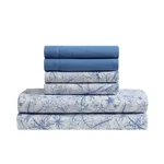 Caribbean Joe 6-PIECE Sheet Set With Cooling Pillowcases, 12-INCH Deep Pocket.... Fixed Price $46.14.