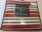Nautica Brigantine Stripe Red White Blue Full Queen Quilt New. Fixed Price $110.95.