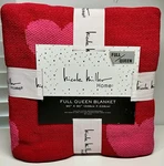 Nicole Miller Blanket Full/queen Hearts Red Pink X90 Super Soft New!. Fixed Price $43.00.