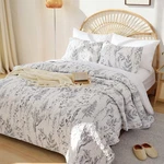 Janzaa Quilt King Size White Bed Spread Boho With Floral Pattern .... Fixed Price $48.42.