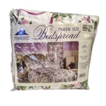 Madison Plisse Bedspread Queen Size 106 X118 Pink Floral New Oldstock Vintage. Fixed Price $55.00.