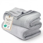Bedsure Gentlesoft Fleece Blanket Twin Size (60" X 80"), Light Grey. Fixed Price $48.33.