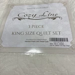 Cozy Line Home Fashions 3 Piece 100% Cotton King Size Quilt Set. Fixed Price $88.00.