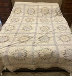 Vintage Quilt Star Queen Floral Cotton Patch. Fixed Price $99.99.