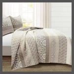 $230 Lush Decor Boho Stripe Neutral Beige Taupe Cotton Full/queen Quilt Set. Fixed Price $69.99.