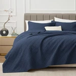 Exq Home Quilt Set Full Queen Size Navy 3 Piece,lightweight Soft Coverlet Mod.... Fixed Price $40.46.