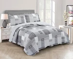 Brilliant Sunshine Grey Heart Love, Floral And Lace Patchwork, 3-PIECE Quilt .... Fixed Price $45.92.