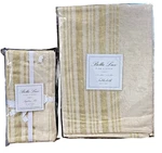 New Bella Lux Fine Linens Rectangle 60 90 Tablecloth Ivory Gold W/ Napkins. Fixed Price $45.99.
