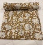 Indian Green Floral Print Kantha Quilt Twin Cotton Blanket Vintage Bedspread Us. Fixed Price $54.65.