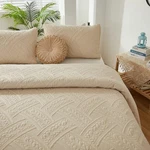 Brandream King Quilt Set Cotton Beige Matelasse Coverlet Piece #R023. Fixed Price $94.43.