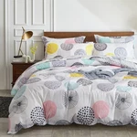 7 Pieces Comforter Sheet Set Queen Size Bed In Bag-colorful Dots Style-soft. Fixed Price $68.04.