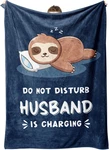 Funny Gifts For Husband, Birthday Gift, Husbands Is Charging Sloth Blank. Fixed Price $27.95.