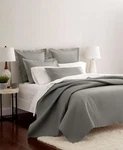 Charter Club Damask Quilted Smoke King Coverlet & Shams Set Diamond Cotton. Fixed Price $119.99.