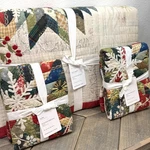 Pottery Barn Winter Wreath Reversible Queen Quilt + 2 Euro Shams Christmas. Fixed Price $219.00.