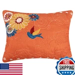 Greenland Home Fashions Barefoot Bungalow Topanga Pillow Sham Standard Orange. Fixed Price $38.74.