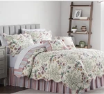 Waverly Above The Trees Multi Floral 4PC Quilt Bedskirt & Shams Set King Nip. Fixed Price $131.59.