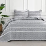 Queen Size Grey Boho Quilt Set - 3 Piece Lightweight Bedding. Fixed Price $56.53.