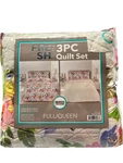 Fresh Home 3 Piece Quilt Set Full/queen Reversible & 2 Shams Floral. Fixed Price $23.99.