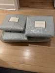 Pottery Barn Hanna Quilt, Standard Euro Shams Blue Full/queen Set. Fixed Price $299.99.