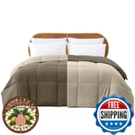 Modern Threads Down Alternative Reversible Comforter Taupe/champagne Queen. Fixed Price $44.89.