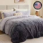 Brielle Ombre Faux Fur Comforter Set Luxurious 3-PIECE Full/queen Bedding. Fixed Price $102.59.